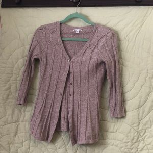 Croft & Barrow heathered 4-button cardigan, XS